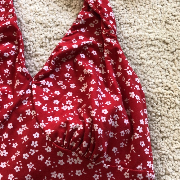 No Boundries red floral halter top - Picture 4 of 16